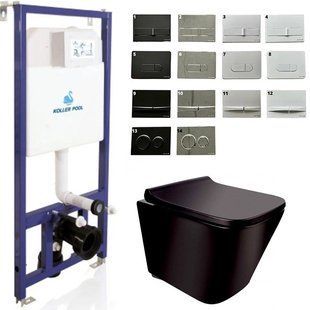 Комплект 5в1: інсталяція Koller pool + безободковий унітаз Tern soft close + клавіша на вибір