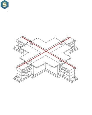 З'єднувач Nowodvorski 8680 Ctls Recessed Power X Connector IP20 Bl