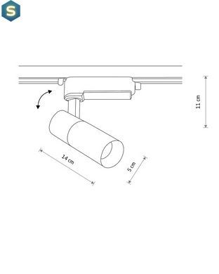Трековый светильник Nowodvorski 10373 Profile Tinos Led 1x10W 3000K 950Lm IP20 Wh