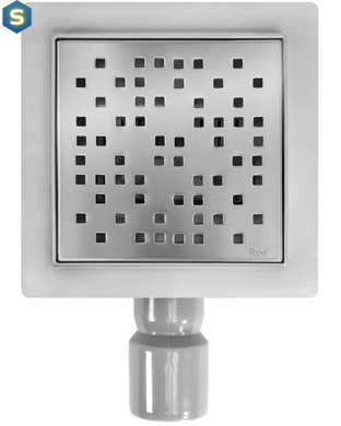 Трап для душа Rea Dots 15x15 nickiel brushed REA-G6203
