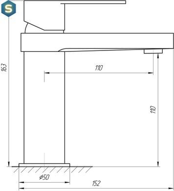 Смеситель для умывальника Topaz Sardinia TS 08221-H20, Хром