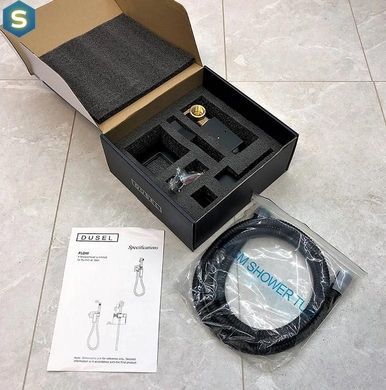 Набор для гигиенического душа со смесителем Dusel Gani Black 233989001, Черный маовый