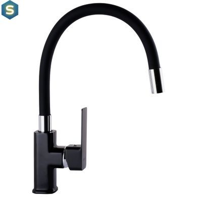 Змішувач для кухні Domino Malibu DMM-203 LR-Black-Black, Чорний/золото