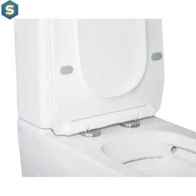 Унитаз-компакт Qtap Crow безободковый с сиденьем Soft Close QT05222170W, Белый