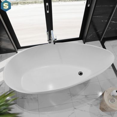 Ванна отдельностоящая матовая Amidicon Santorini 166x78 из литого камня SANTORINI_166_MAT