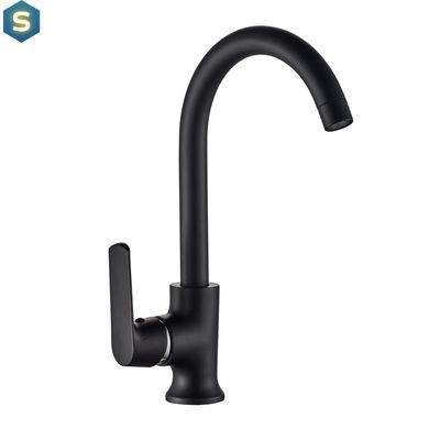 Змішувач для кухні Globus Lux Laguna GLA-0203SL-10-BB, Черный матовый