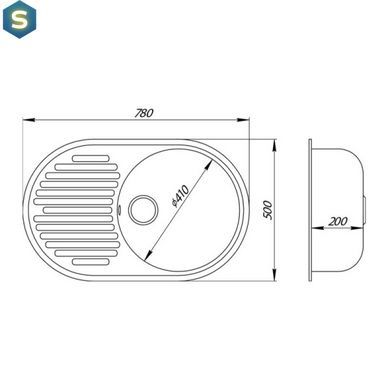 Кухонная мойка Lidz 780x500/200 WHI-01 (LIDZWHI10780500200), Белый