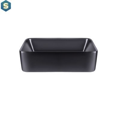 Умывальник Qtap Tern 480х370х135 Black matt QT176069MB, Черный матовый