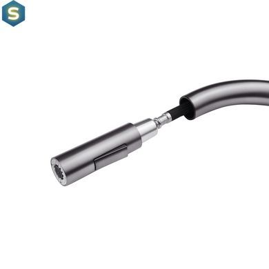 Смеситель для кухни с выдвижным изливом Kroner KRP Edelstahl Klassisch - PVD03916 сенсорный, Графит