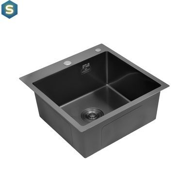 Кухонная мойка Kroner KRP Schwarze - 5050HM PVD (3,0/1,0 мм) CV022793, Черный/золото