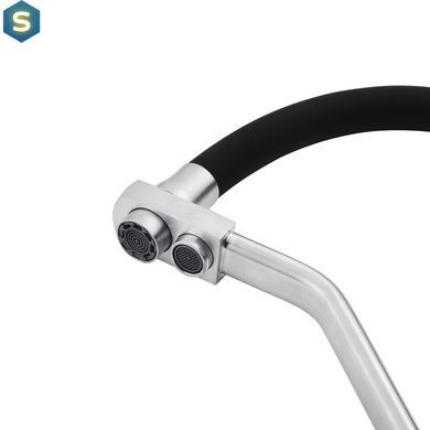 Смеситель для кухни с подключением к фильтру Kroner KRP Edelstahl Klassisch - ESG03817BLK CV027936, Нержавеющая сталь