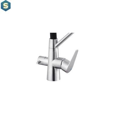 Смеситель для кухни с подключением к фильтру Kroner KRP Edelstahl Klassisch - ESG03817BLK CV027936, Нержавеющая сталь