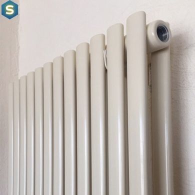 Дизайнерський радіатор вертикальний Betatherm Elipse 2 H-1800 мм, L-445 мм нижнє підключення BCV2180/11 9016M 99, Белый матовый