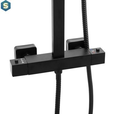 Душова система Yoka Cube 30 Black з термостатом BP.CUBE-THERM-30-BLK, Черный матовый
