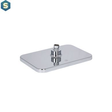 Верхний душ Qtap Hlavova 260x180 мм прямоугольный QTHLA107CRM45784 Chrome/Black, Черный матовый