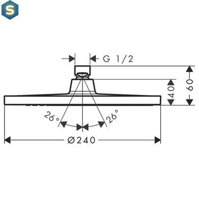 Верхний душ Hansgrohe Crometta S 240 1jet 26723000