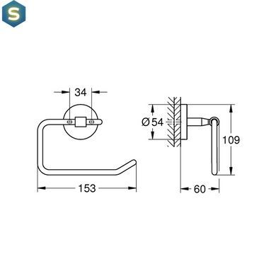 Держатель туалетной бумаги Grohe QuickFix Start Cosmopolitan 41165000, Хром