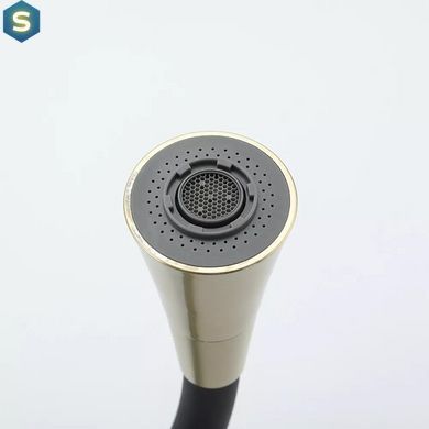 Смеситель для кухни Frap с гибким изливом, аэратор 2 режима F4044-3, Золотой