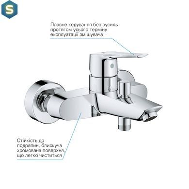 Набор смесителей 4 в 1 для ванной комнаты и кухни Grohe QuickFix Start M-Size UA202301KE, Хром