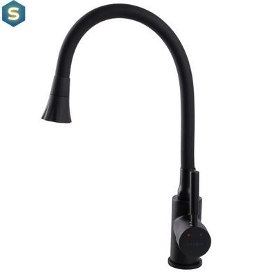Змішувач для кухні Globus Lux Lazer GLLR-0203SA-BB-B01, Черный матовый