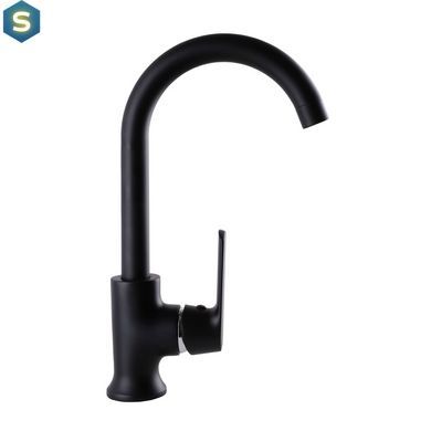 Змішувач для кухні Globus Lux Laguna GLA-0203SL-10-BB, Черный матовый