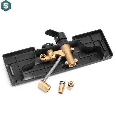 Душевая система Yoka Saba 25 black с полкой и краном BP.SABA25-BLK, Черный матовый