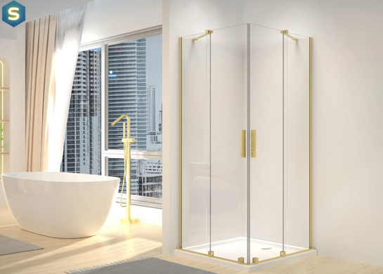 Душова кабіна Rea Montana 90x90 brashed gold REA-K6636, Золотий, Універсальна, золотий