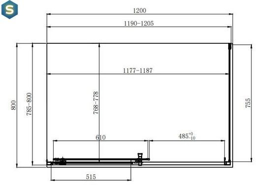 Душова кабіна Dusel A-515 120x80x190 шиншила, Хром, матовий, хром, 120x80