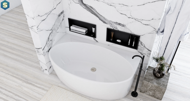 Ванна акриловая пристенная Rea Malta 170x88 white REA-W3003, Белый