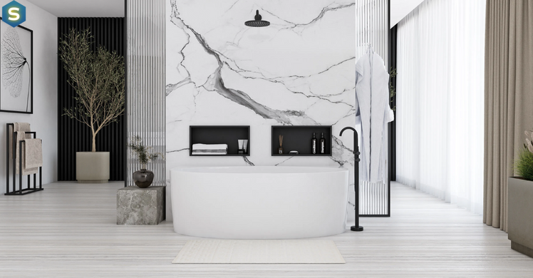 Ванна акриловая пристенная Rea Malta 170x88 white REA-W3003, Белый
