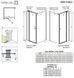 Душова кабіна Radaway EOS II KDJ 100Lx100Rx195 3799422-01L+3799432-01R
