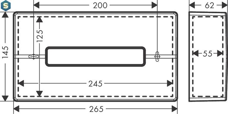 Диспенсер для серветок Hansgrohe AddStoris 6.2 х 14.5 x 25.5 см Matt Black 41774670