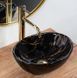Умывальник Rea Sofia mini black marble shiny накладной REA-U6963, Черный матовый