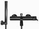 Смеситель для ванны Rea Lungo black glossy настенный с изливом REA-B4422, Черный матовый