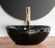 Умывальник Rea Sofia mini black marble shiny накладной REA-U6963, Черный матовый