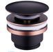 Донный клапан для раковины Mexen click-clack old black универсальный MEX-79930-79, Черный матовый