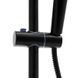 Душевая система Yoka Saba 25 black с полкой и краном BP.SABA25-BLK, Черный матовый