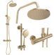 Душевая система Rea Parot brushed gold с термостатом REA-P2323, Золотой