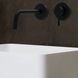 Смеситель для раковины настенный Paffoni Light излив 123 мм black matt LIG104NO70, Черный матовый