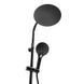 Душевая система Yoka Saba 25 black с полкой и краном BP.SABA25-BLK, Черный матовый