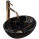 Умывальник Rea Sofia mini black marble shiny накладной REA-U6963, Черный матовый