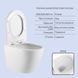 Подвесной унитаз Qtap Robin + инсталляция Qtap Nest 4 в 1 (круглая клавиша Satin), Белый