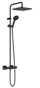 Душова система Hansgrohe Vernis Shape Showerpipe 240 1jet EcoSmart з термостатом Matt Black 26429670