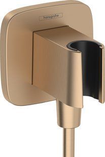 Шлангове під'єднання Hansgrohe FixFit Porter Q з тримачем Brushed Bronze 26887140