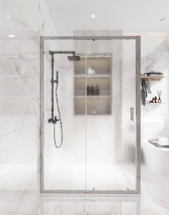Душові двері Koller Pool розсувні двоелементні Line Pro 1200мм хром скло 6мм grape LNPRD120G, Універсальна, матовий, хром