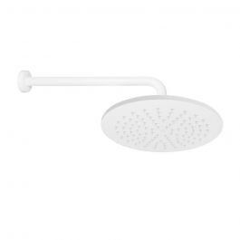 Верхній душ Paffoni Syncro Quadro &Oslash;300xh8 мм з утримувачем 400 мм white matt ZSOF079BO + ZSOF034BO, Белый матовый