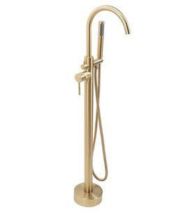 Смеситель для ванны Rea Mono brushed gold напольный REA-B2716, Золотой