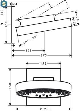 Верхний душ Hansgrohe Rainfinity 360 3jet 26234700