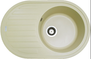 Кухонная мойка Adamant Ellipsis 765x495x200 Бежевый ivory 000008394, Бежевый