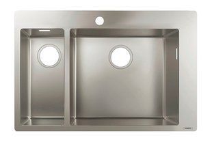 Кухонная мойка Hansgrohe S71 S711-F655 сталь stainless steel 43309800, Нержавеющая сталь